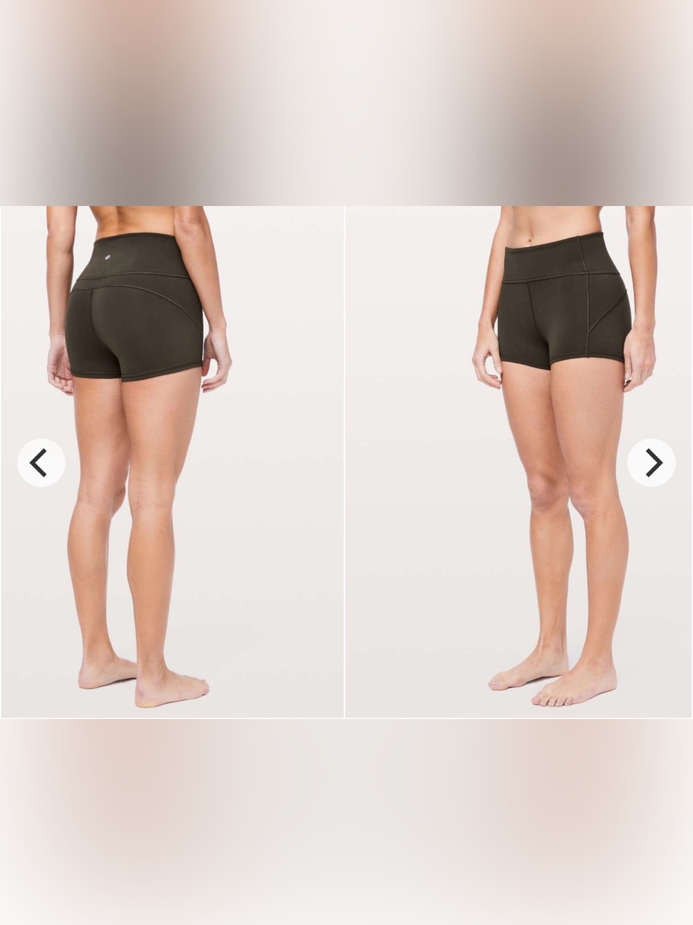 Lululemon In Movement Short *Everlux 2.5” 6 Dark Olive
